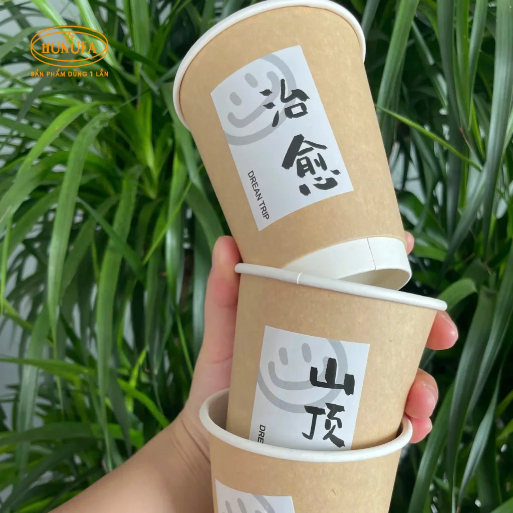 mẫu ly kraft đẹp và địa chỉ in ly giấy kraft tốt nhất