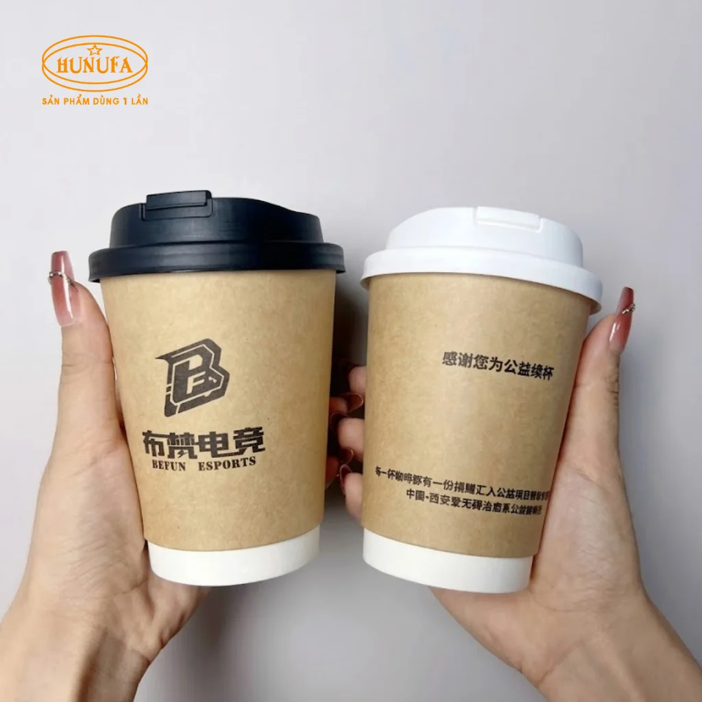 mẫu ly kraft đẹp và địa chỉ in ly giấy kraft tốt nhất