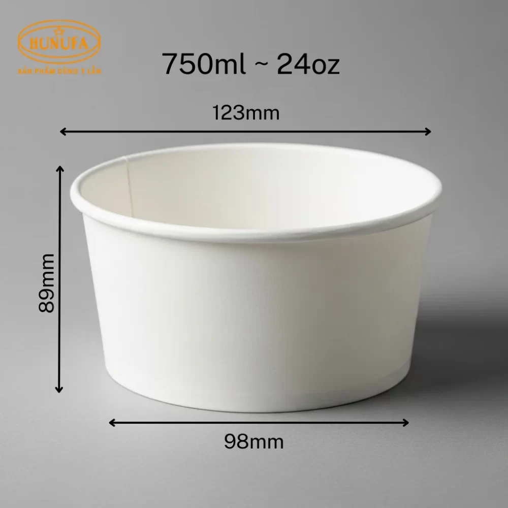 Tô giấy 750ml / Bát giấy 750ml (~24oz)