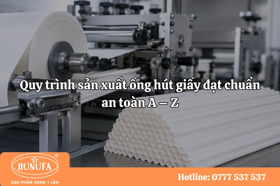 Quy trình sản xuất ống hút giấy đạt chuẩn an toàn A – Z