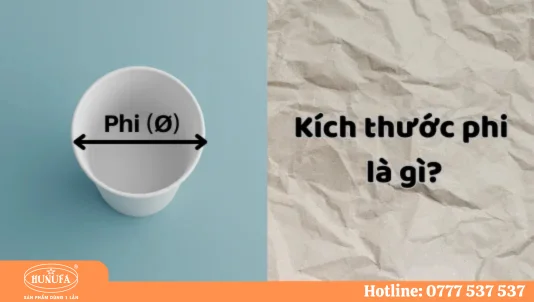 Kích thước phi là gì? Ứng dụng của đơn vị này với sản phẩm dùng 1 lần