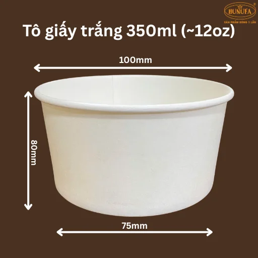 kích thước tô giấy