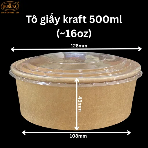 kích thước tô giấy