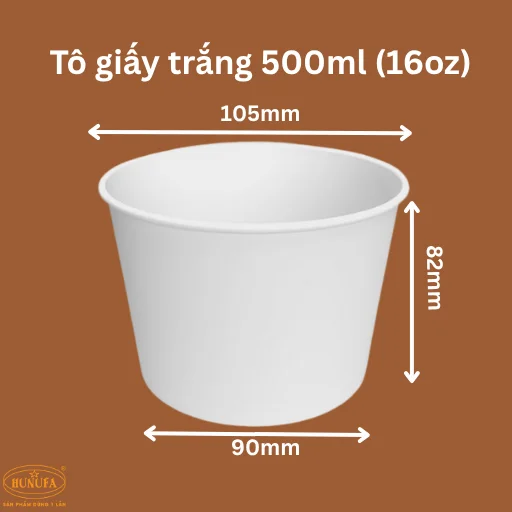 kích thước tô giấy