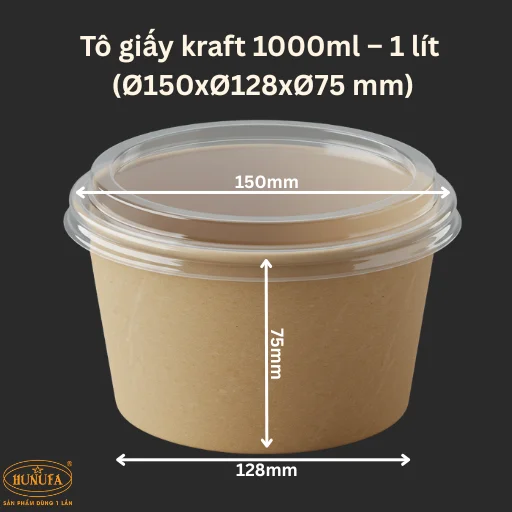kích thước tô giấy