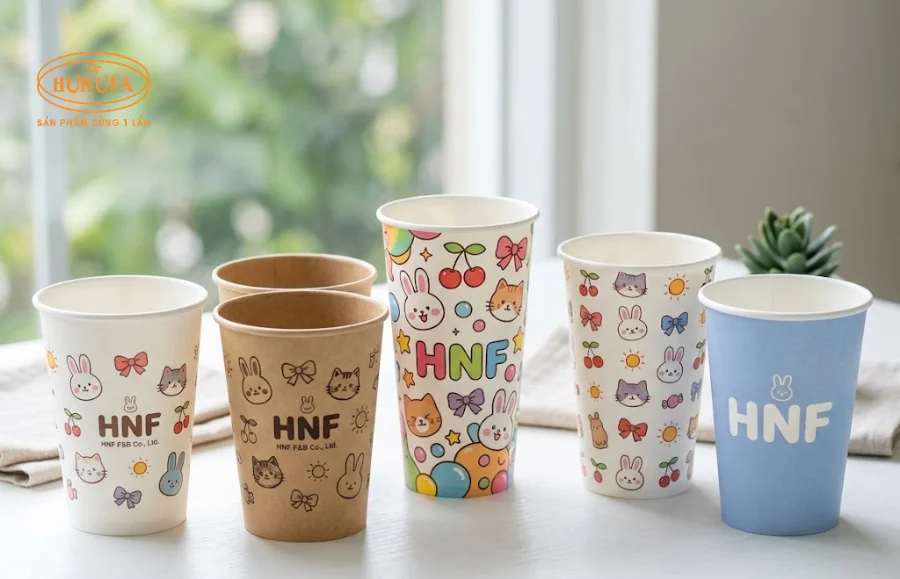 Top 10 mẫu ly giấy in sẵn phổ biến tại các quán trà sữa F&B