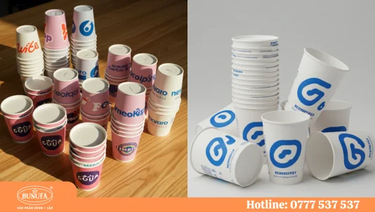 Quy trình in ly giấy, in cốc giấy, theo yêu cầu tại Hunufa