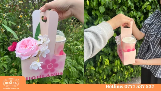 Khám phá ly giấy Highlands mới - "Giỏ Hoa Ửng Hồng" mùa 8/3