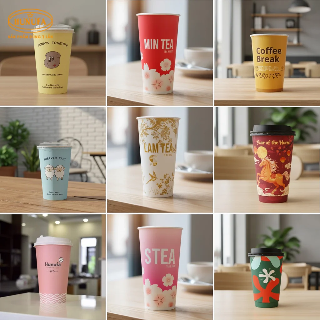 In ly giấy, in cốc giấy, số lượng ít, theo yêu cầu, giá rẻ