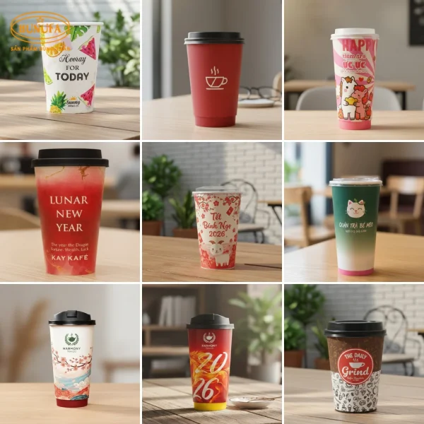 In ly giấy, in cốc giấy, số lượng ít, theo yêu cầu, giá rẻ