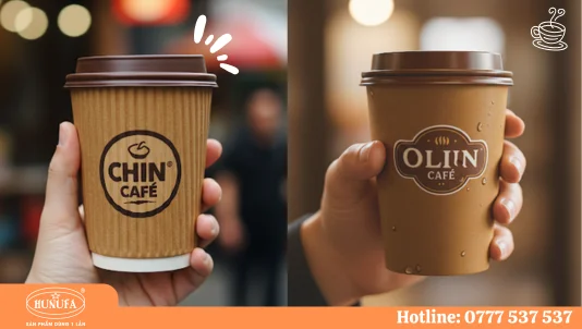 Mẫu ly giấy mang đi đựng cafe take away đẹp, giá rẻ, tiện lợi