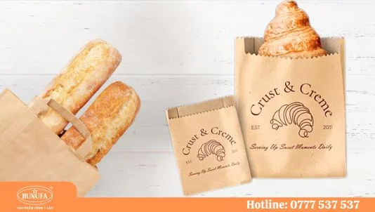 túi giấy kraft đựng bánh mì