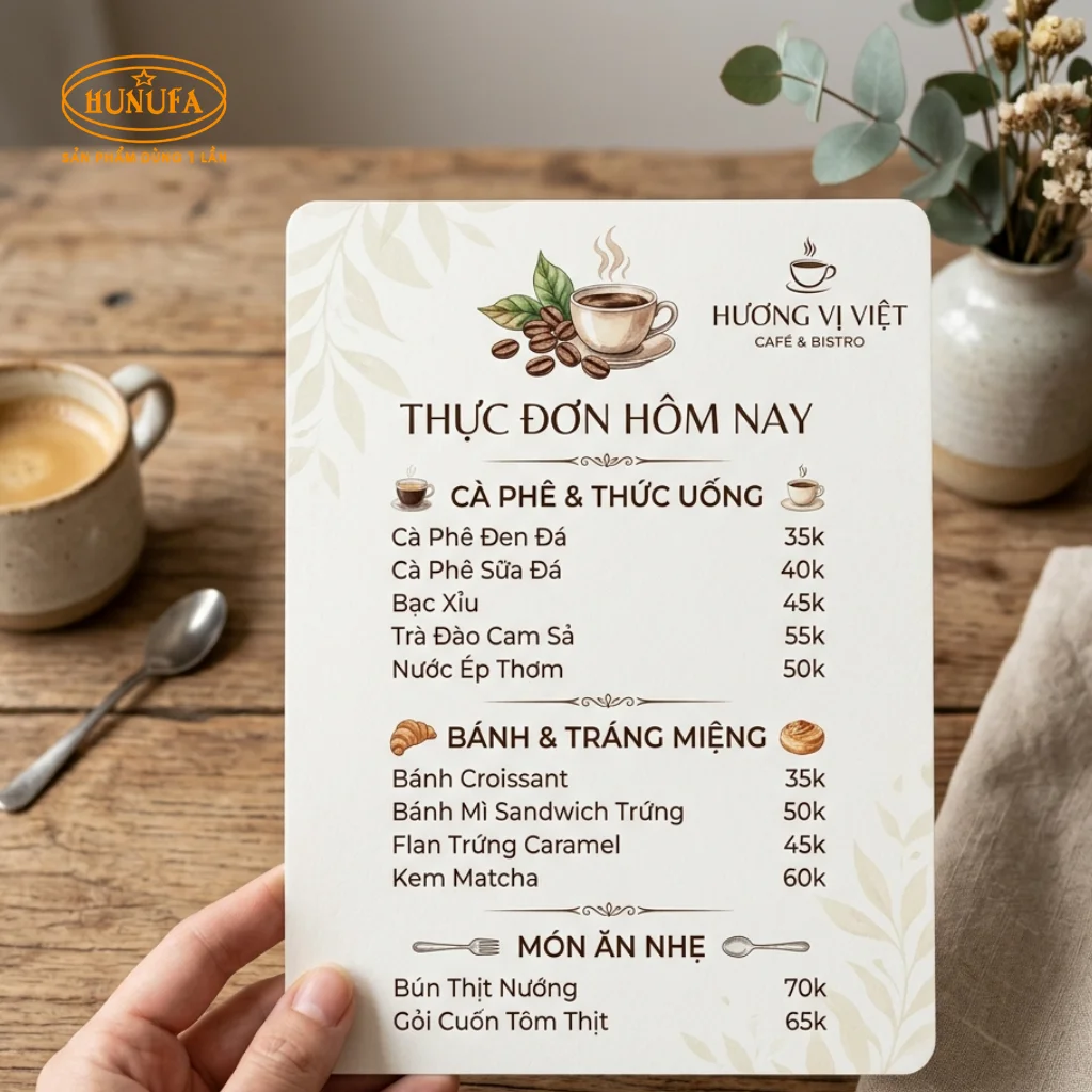 Top 30+ mẫu menu cho quán cafe đẹp, đơn giản, cực kỳ ấn tượng