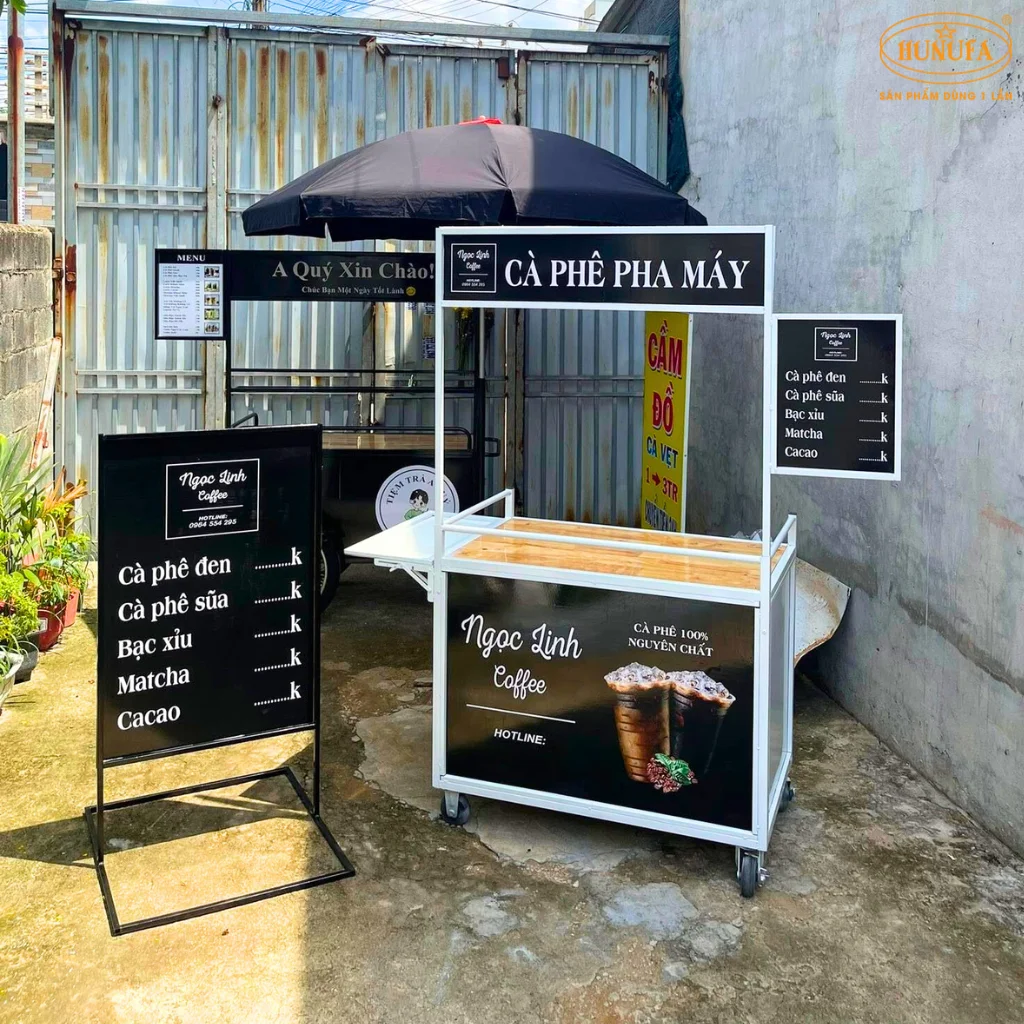 xe bán cà phê take away