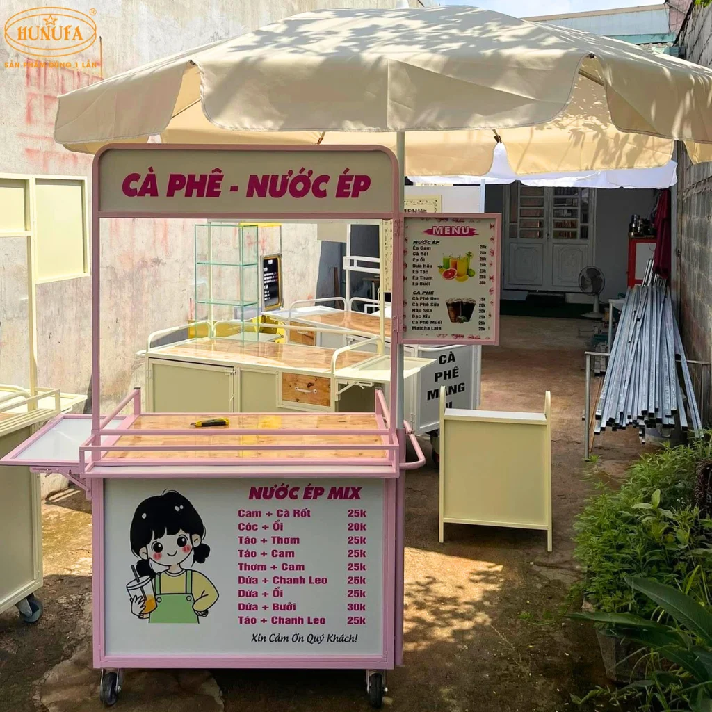 xe bán cà phê take away