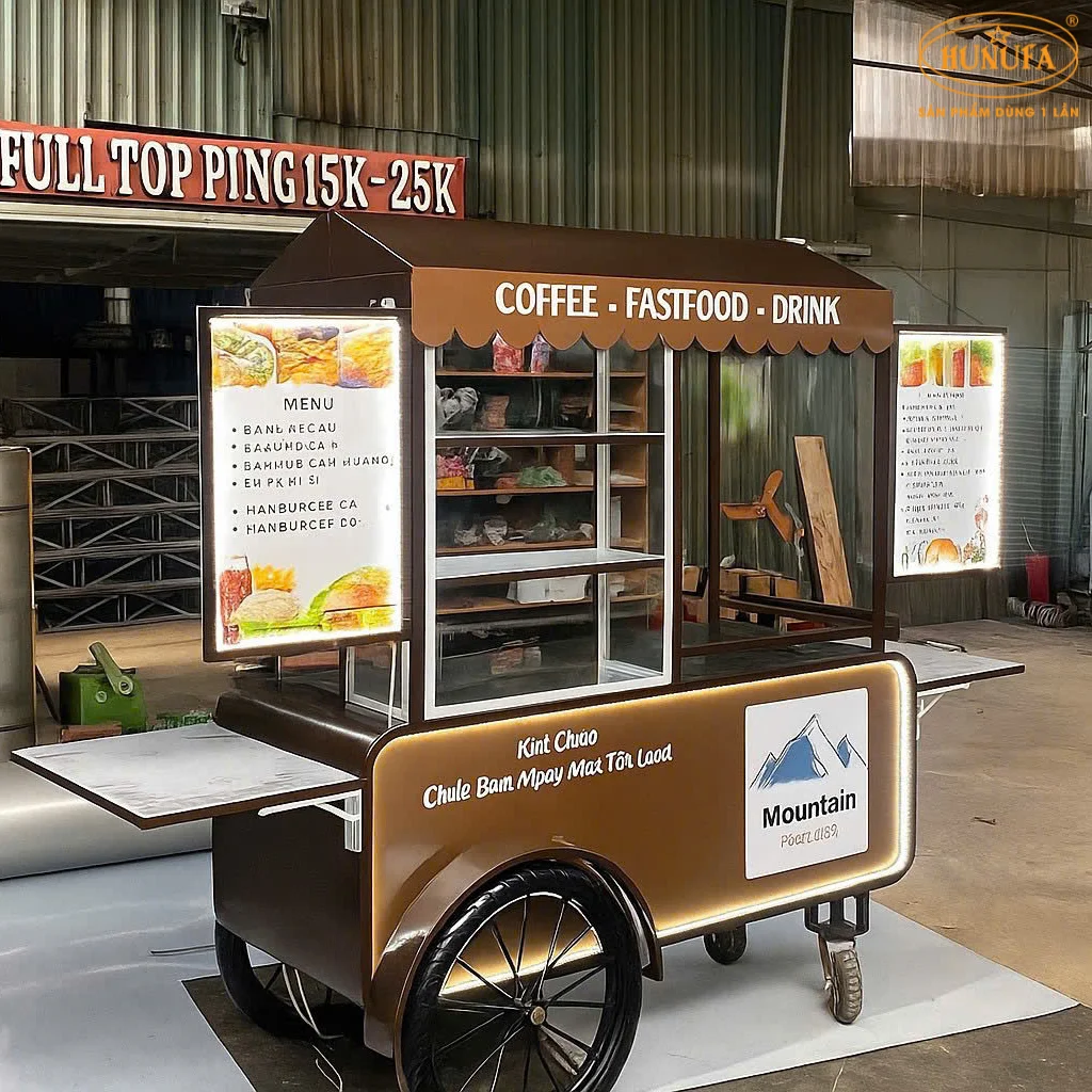 xe bán cà phê take away