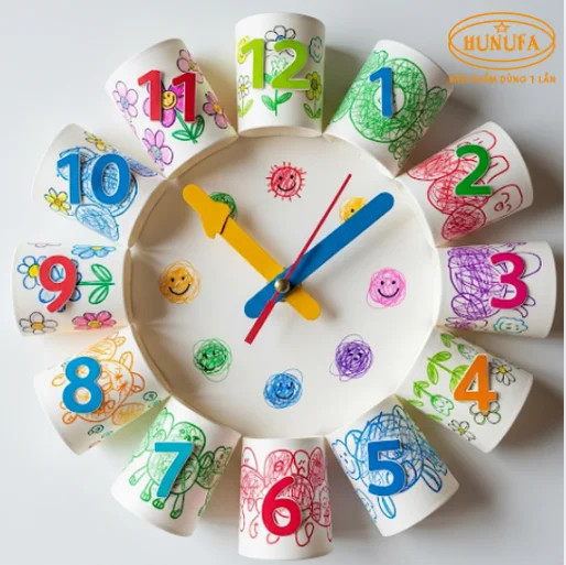 5+ Cách làm đồng hồ bằng cốc giấy đơn giản ngay tại nhà cho bé sáng tạo
