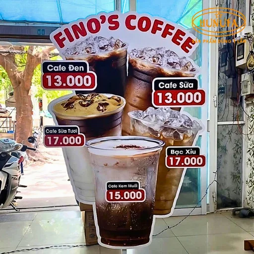 Bảng hiệu hình ly cafe