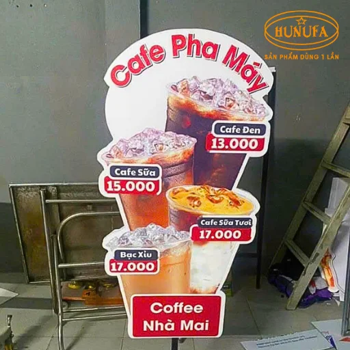 bảng hiệu hình ly cafe