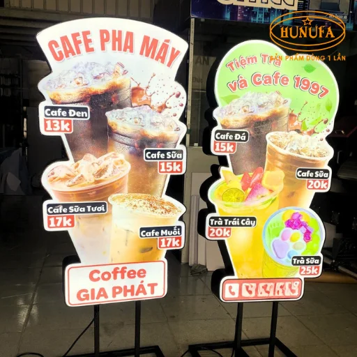 bảng hiệu hình ly cafe