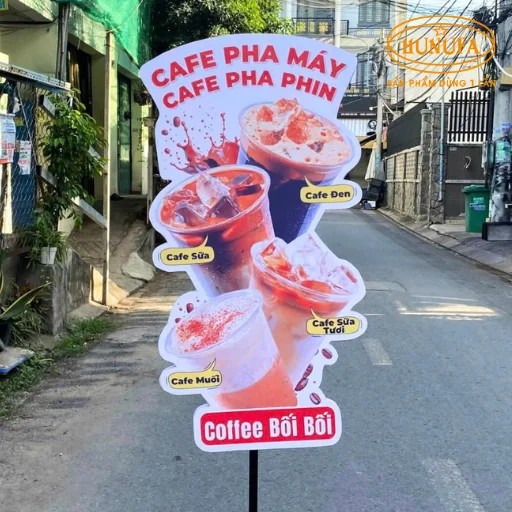 bảng hiệu hình ly cafe