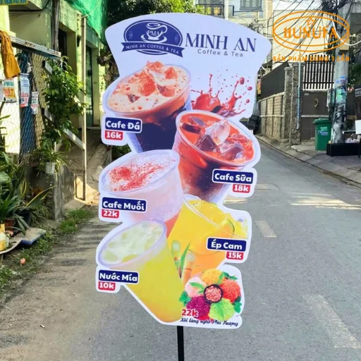 bảng hiệu hình ly cafe