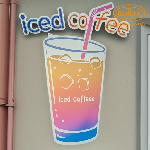 Bảng hiệu hình ly cafe