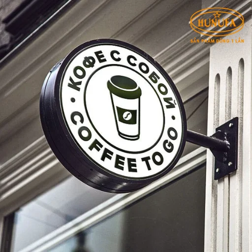 bảng hiệu hình ly cafe