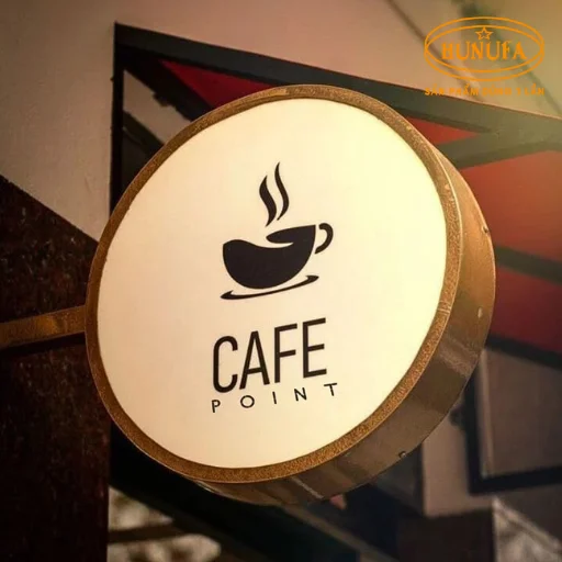 bảng hiệu hình ly cafe