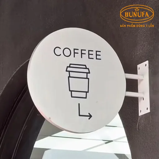 bảng hiệu hình ly cafe