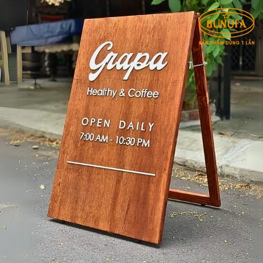Bảng hiệu cafe bằng gỗ