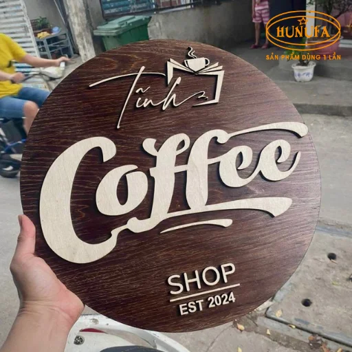 bảng hiệu hình ly cafe