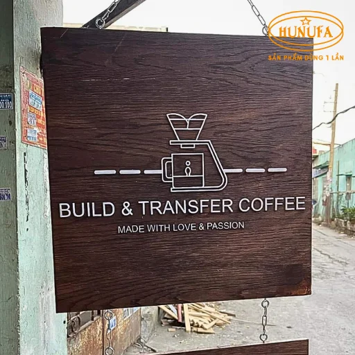 Bảng hiệu cafe bằng gỗ