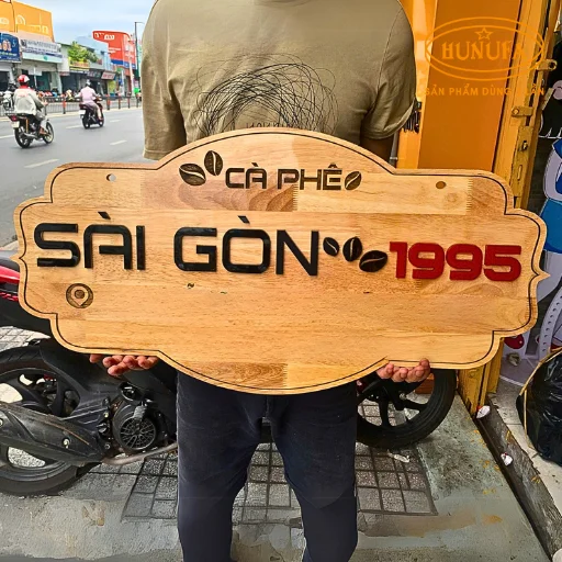 Bảng hiệu cafe bằng gỗ