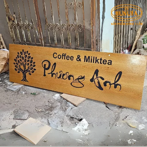 Bảng hiệu cafe bằng gỗ