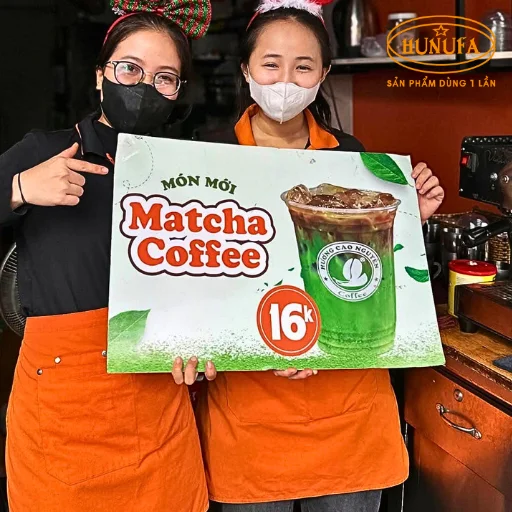 bảng hiệu hình ly cafe