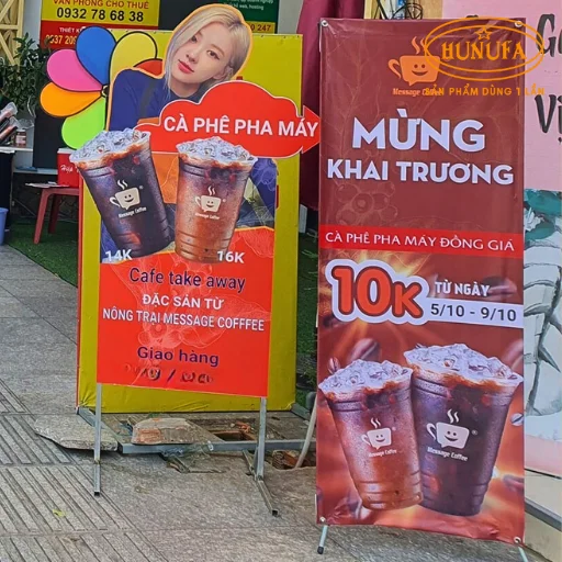 bảng hiệu hình ly cafe