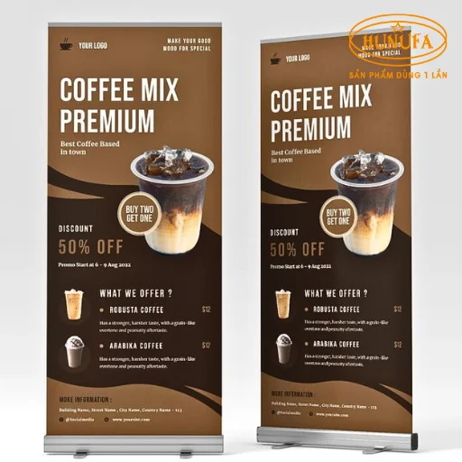 bảng hiệu hình ly cafe