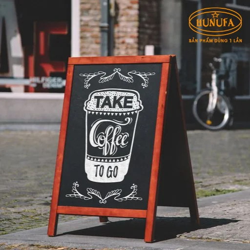bảng hiệu hình ly cafe