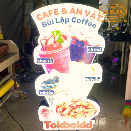 bảng hiệu hình ly cafe