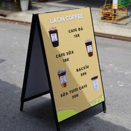 bảng hiệu hình ly cafe