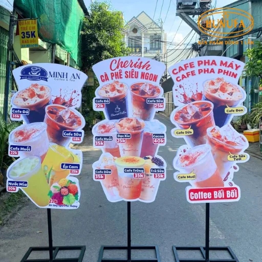 bảng hiệu hình ly cafe