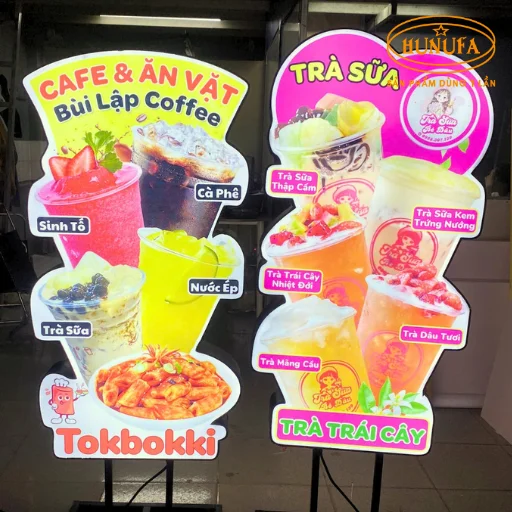 bảng hiệu hình ly cafe