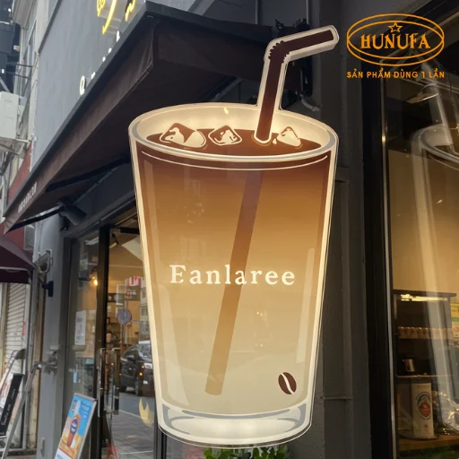bảng hiệu hình ly cafe
