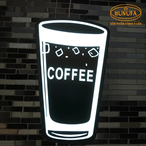 bảng hiệu hình ly cafe