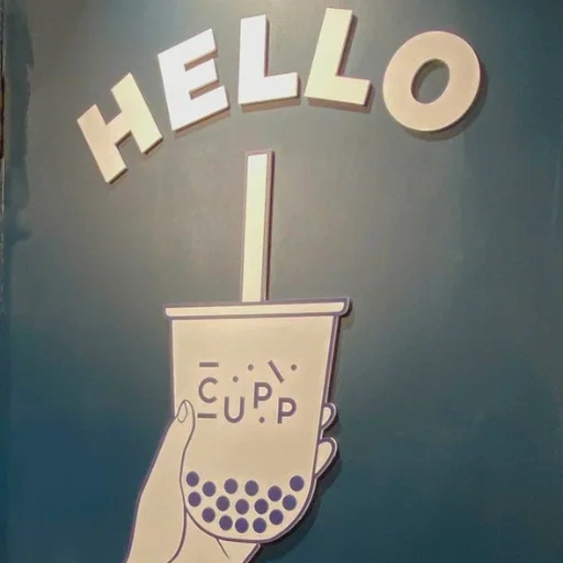 bảng hiệu hình ly trà sữa