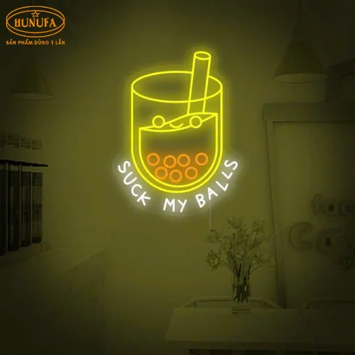 bảng hiệu hình ly trà sữa