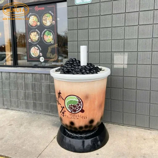 bảng hiệu hình ly trà sữa