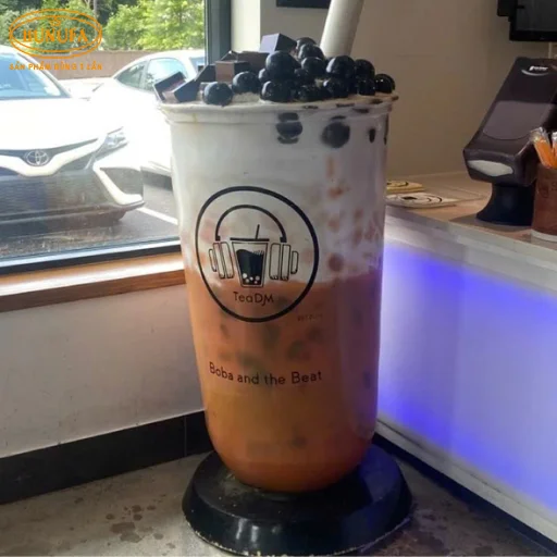 bảng hiệu hình ly trà sữa
