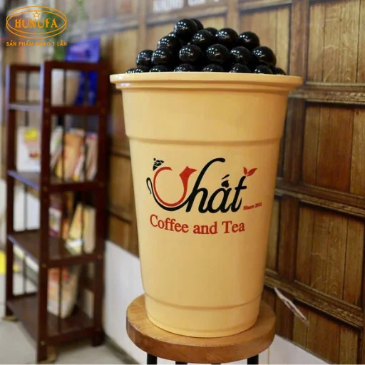 bảng hiệu hình ly trà sữa